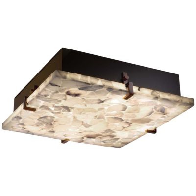 Alabaster Rocks! Clips Square Ceiling/Wall Light by Justice Design Group - Starlight Lighting USA and Canada
